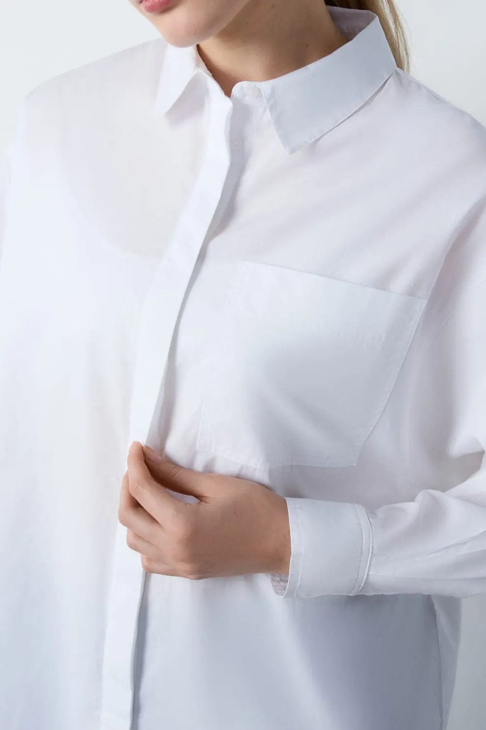 Hot ETAM Camisa de manga larga BLANCO