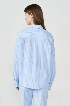 Discount ETAM Camisa de pijama a rayas AZUL CIELO
