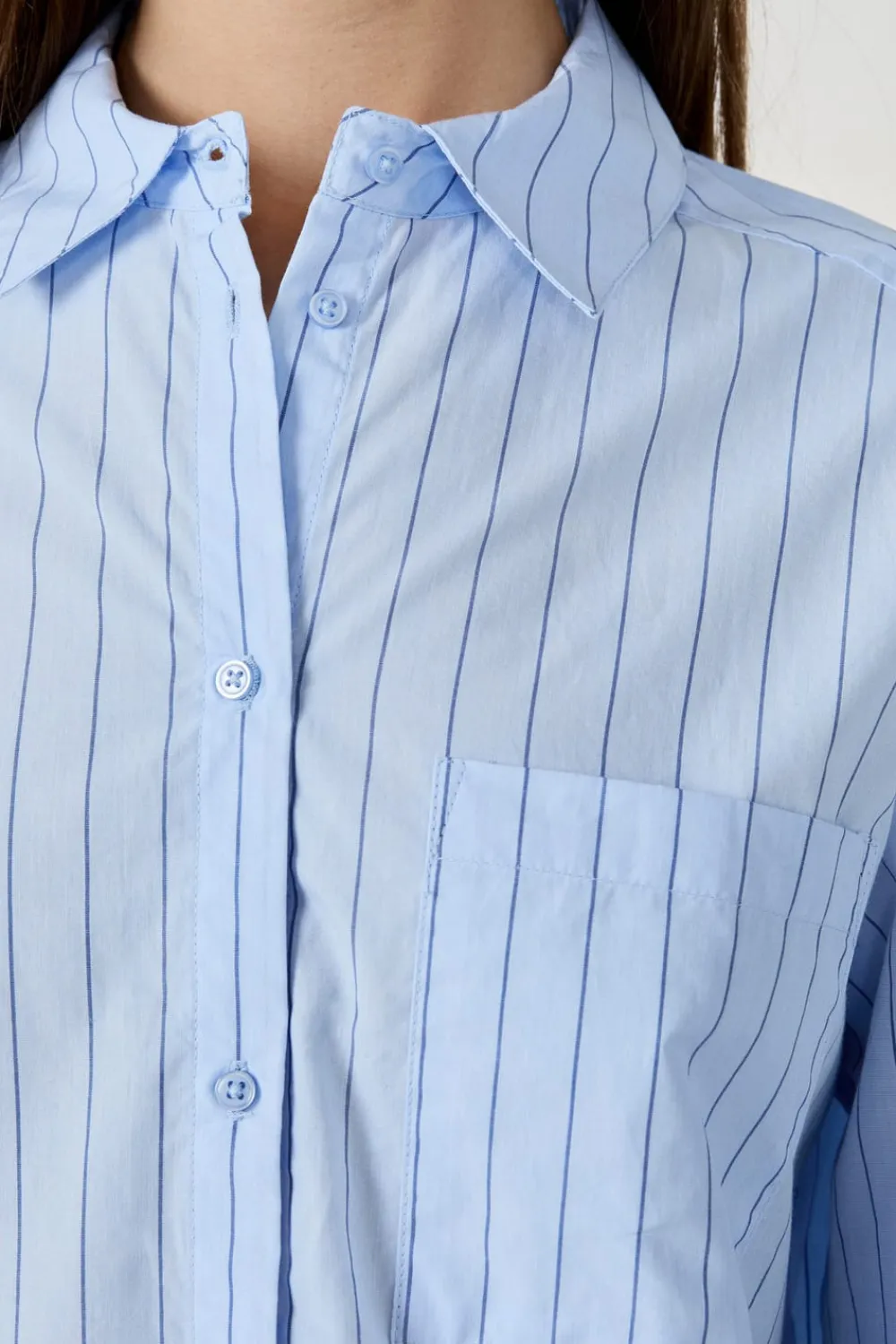 Discount ETAM Camisa de pijama a rayas AZUL CIELO