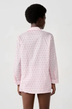 Clearance ETAM Camisa de pijama con corazones ROSA CHICLE