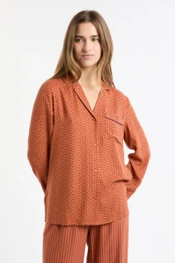 Sale ETAM Camisa de pijama con estampado de corazones MARR&Oacute;N