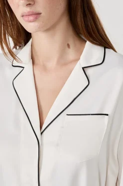 Sale ETAM Camisa de pijama de satén CRUDO