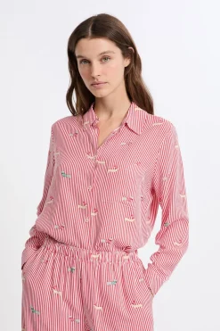 Outlet ETAM Camisa de pijama estampada ROJO