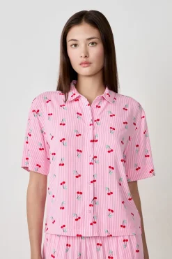 Hot ETAM Camisa de pijama estampada ROSA
