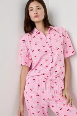 Hot ETAM Camisa de pijama estampada ROSA