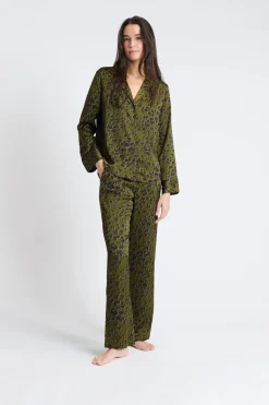 Hot ETAM Camisa de pijama estampada KAKI
