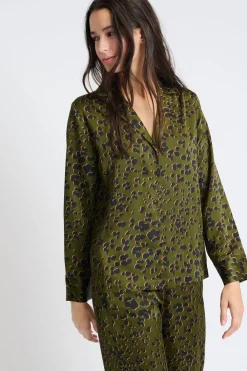 Hot ETAM Camisa de pijama estampada KAKI