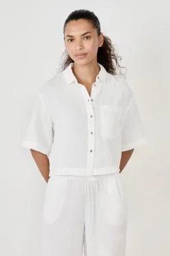 Online ETAM Camisa manga corta 100% algodón BEIGE