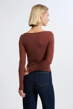 Online ETAM Camiseta con cuello barco y lana MARR&Oacute;N