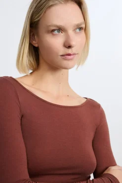 Online ETAM Camiseta con cuello barco y lana MARR&Oacute;N