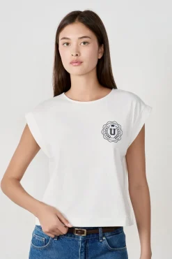 Clearance ETAM Camiseta de algodón con estampado BEIGE