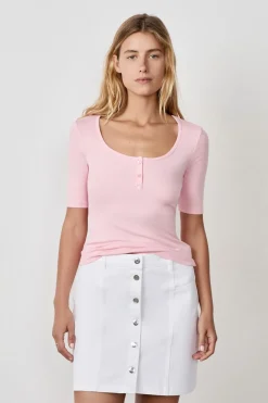 Clearance ETAM Camiseta de manga 3/4 ROSA CLARO