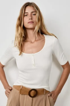 Online ETAM Camiseta de manga 3/4 BLANCO