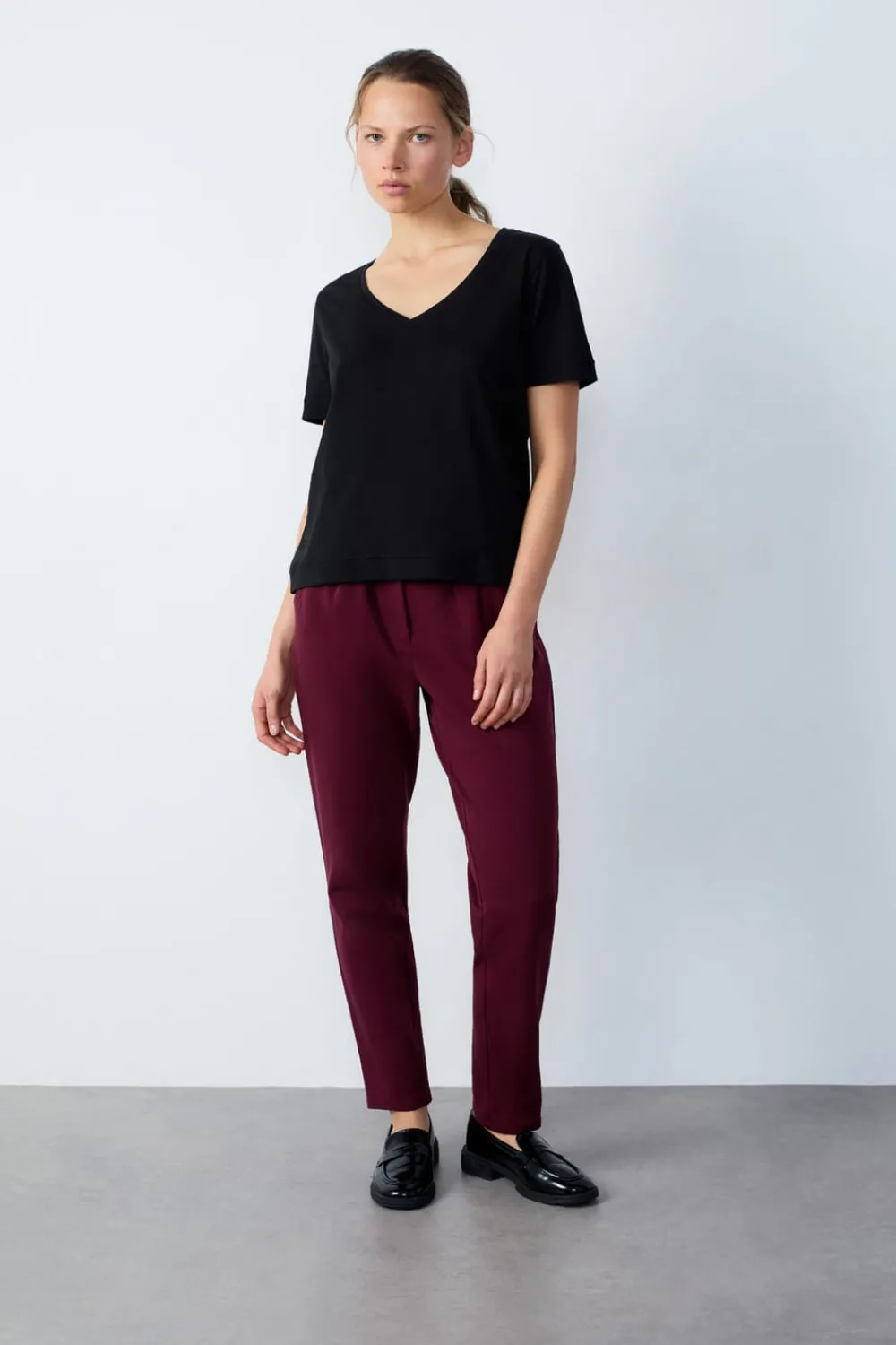 Clearance ETAM Camiseta de manga corta de algodón NEGRO