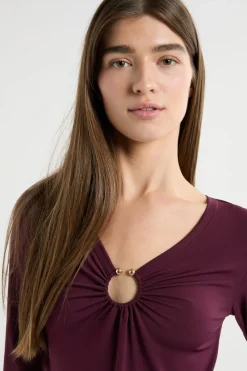 Hot ETAM Camiseta de manga larga con anilla MORADO