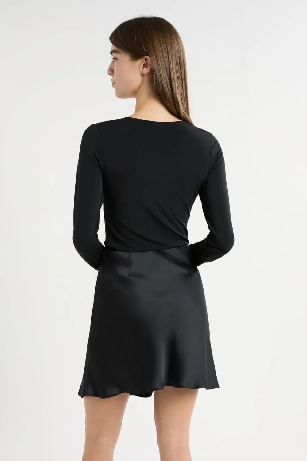 Clearance ETAM Camiseta de manga larga con anilla NEGRO