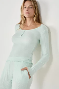 Best ETAM Camiseta de pijama CELADÓN