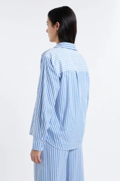 Clearance ETAM Camiseta de pijama a rayas AZUL CIELO