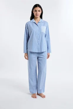 Clearance ETAM Camiseta de pijama a rayas AZUL CIELO