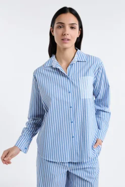 Clearance ETAM Camiseta de pijama a rayas AZUL CIELO