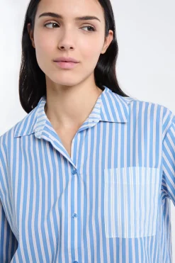 Clearance ETAM Camiseta de pijama a rayas AZUL CIELO