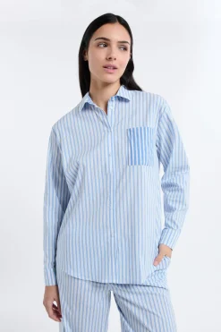 Best ETAM Camiseta de pijama a rayas AZUL