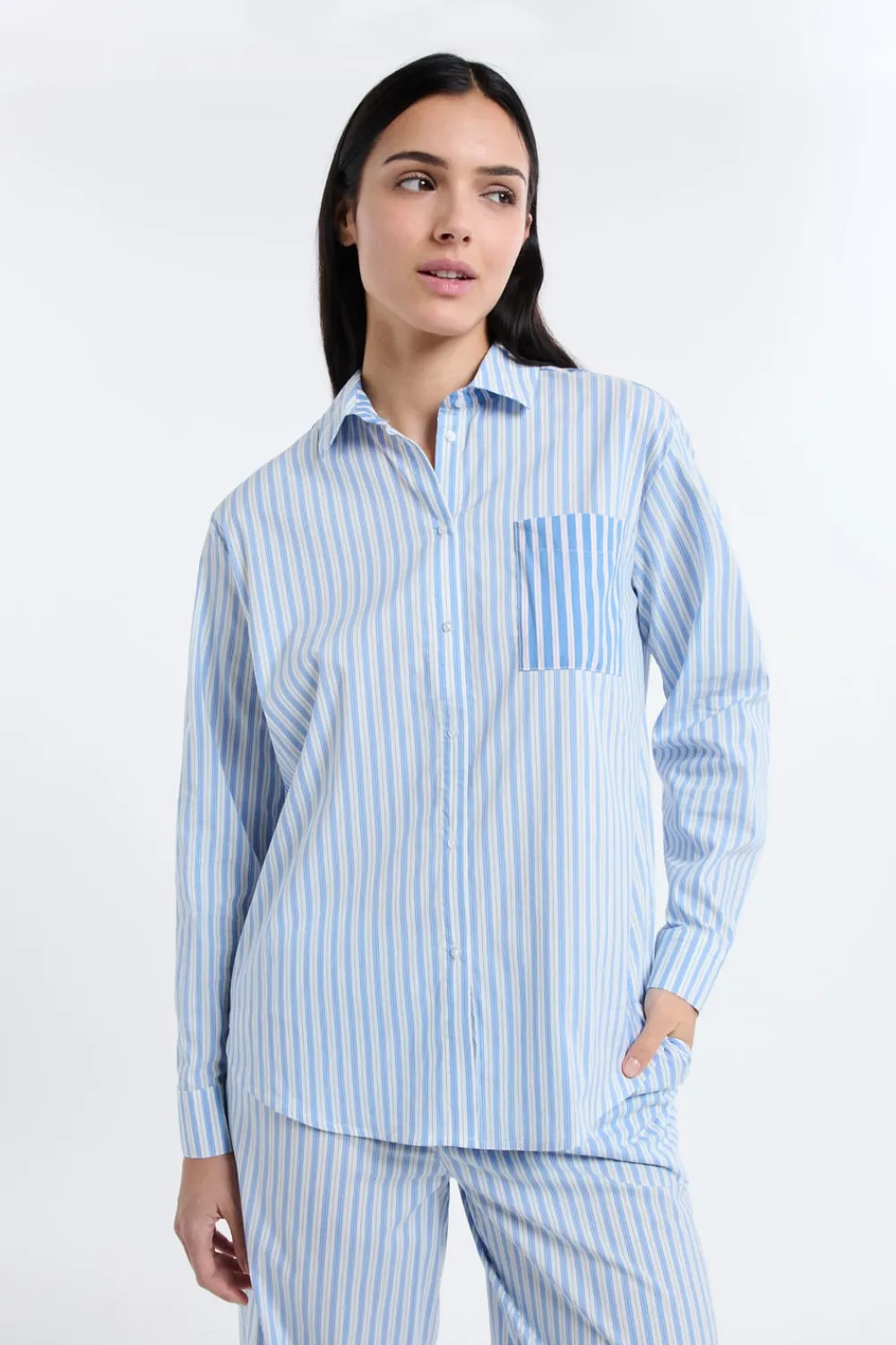 Best ETAM Camiseta de pijama a rayas AZUL