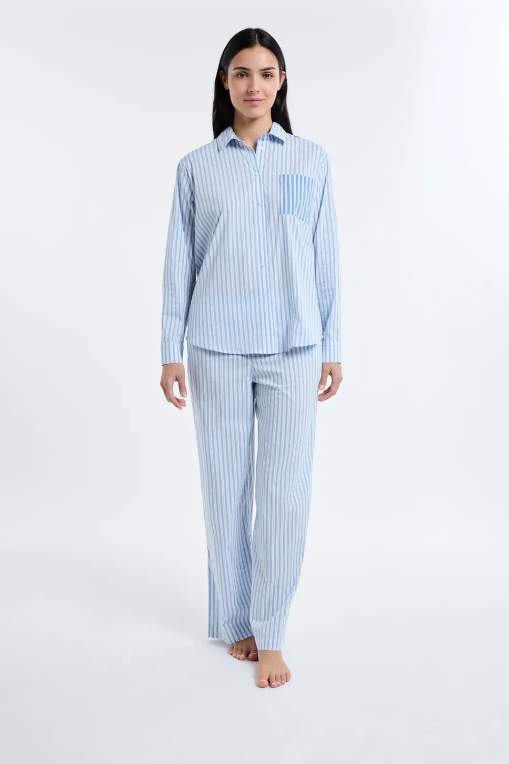 Best ETAM Camiseta de pijama a rayas AZUL