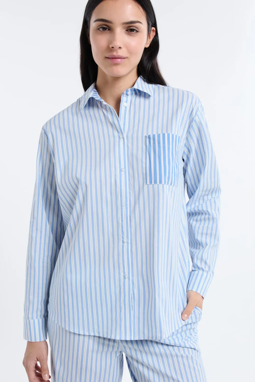 Best ETAM Camiseta de pijama a rayas AZUL