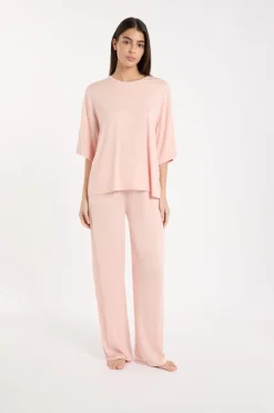 Best ETAM Camiseta de pijama con cuello redondo ancho ROSA EMPOLVADO
