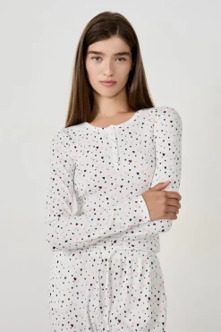 Best ETAM Camiseta de pijama con estampado de corazones MULTICOLOR