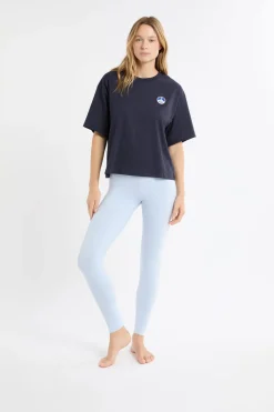 Hot ETAM Camiseta de pijama de algodón con estampado marino