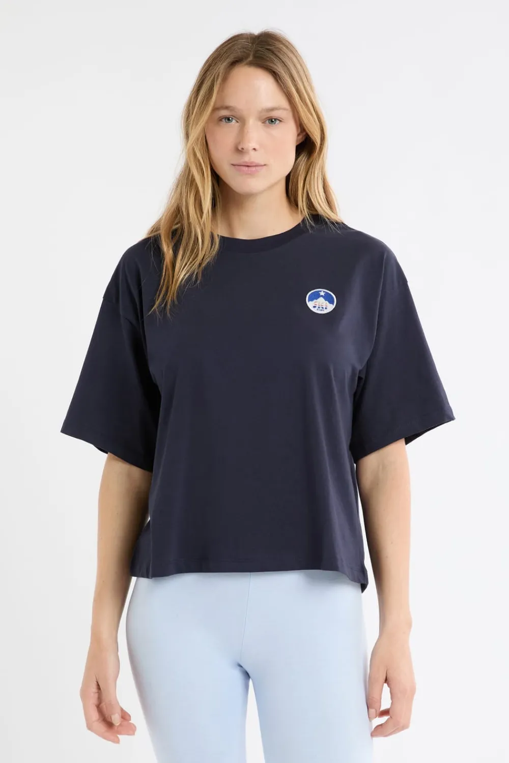 Hot ETAM Camiseta de pijama de algodón con estampado marino