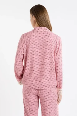 Sale ETAM Camiseta de pijama de manga larga estampada ROSA