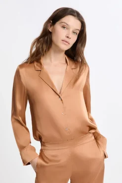 Sale ETAM Camiseta de pijama de manga larga de seda ARENA