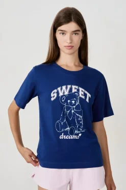 Best ETAM Camiseta de pijama estampada AZUL MARINO
