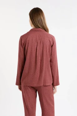Sale ETAM Camiseta de pijama estampada BURDEOS GRANATE