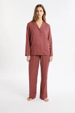 Sale ETAM Camiseta de pijama estampada BURDEOS GRANATE
