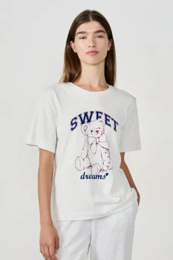 Discount ETAM Camiseta de pijama estampada GRIS CLARO