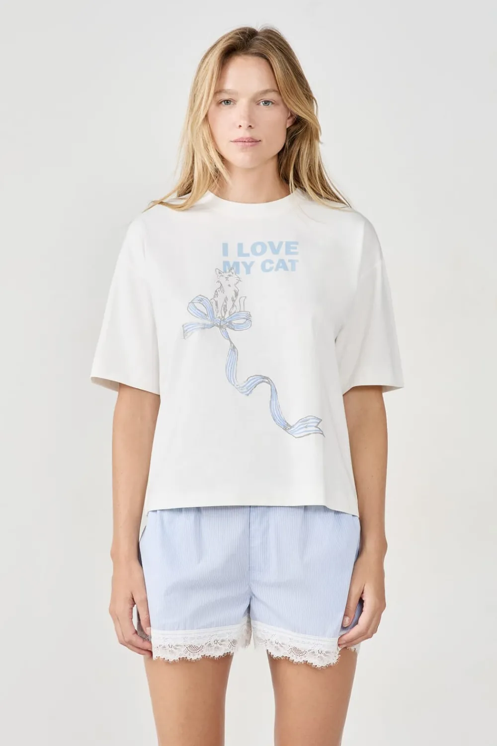 Online ETAM Camiseta de pijama estampada BLANCO