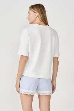 Online ETAM Camiseta de pijama estampada BLANCO