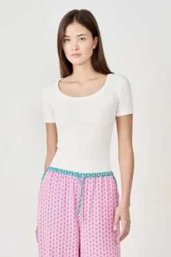 New ETAM Camiseta de pijama manga corta BLANCO
