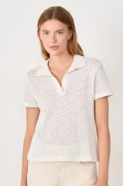 Outlet ETAM Camiseta polo manga corta BLANCO ROTO