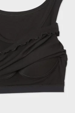 Clearance ETAM Camiseta sin mangas con sujetador integrado NEGRO