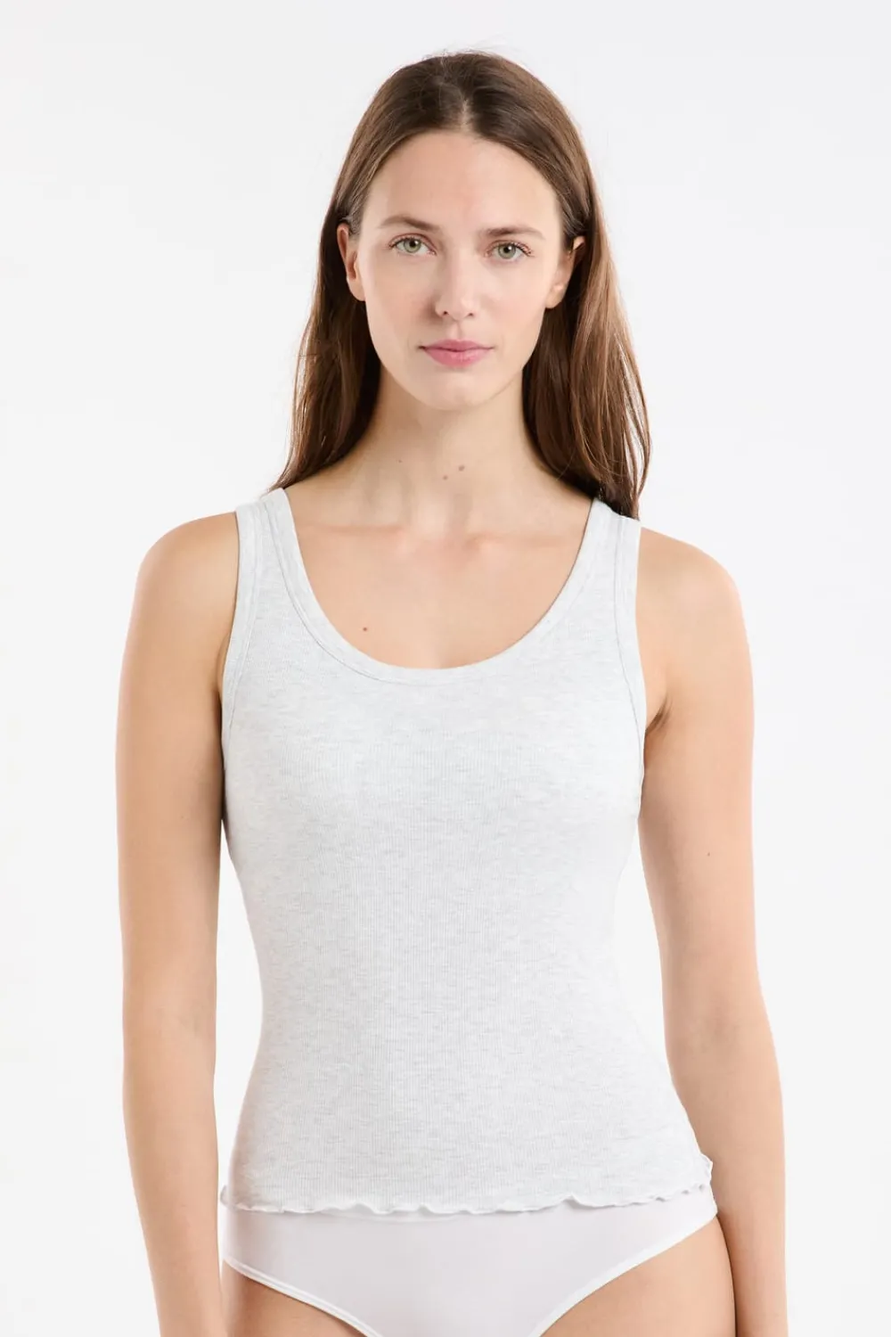Discount ETAM Camiseta sin mangas con sujetador integrado GRIS CLARO