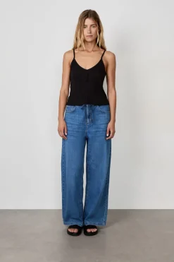 New ETAM Camiseta sin mangas de algodón con tirantes finos NEGRO