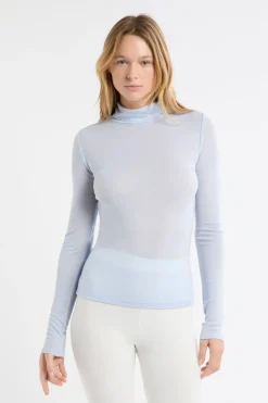Online ETAM Camiseta térmica de cuello alto con lana AZUL OSCURO