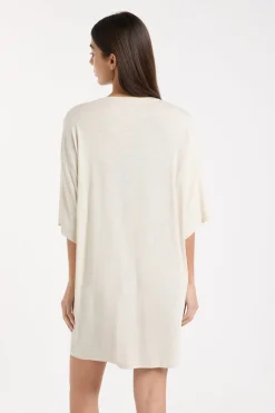 ETAM Camisón con cuello redondo BEIGE