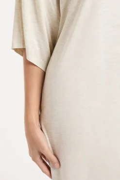 ETAM Camisón con cuello redondo BEIGE