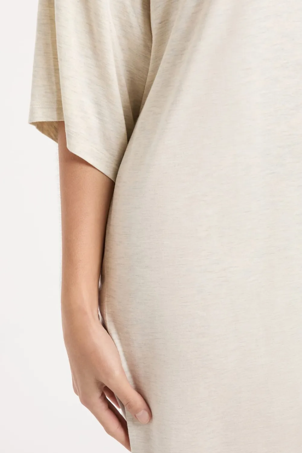 ETAM Camisón con cuello redondo BEIGE